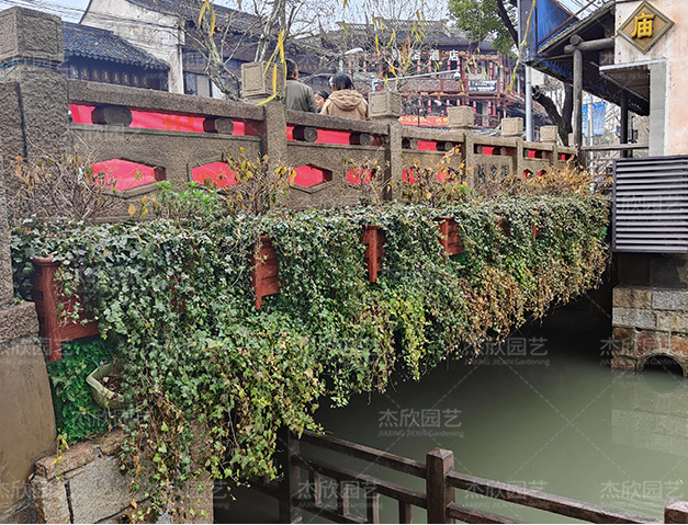 橋梁懸挂花箱浙江滬古鎮案例